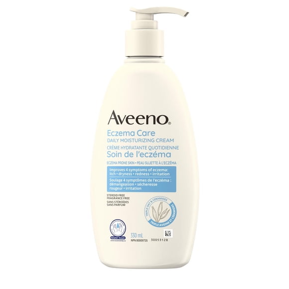 Aveeno Eczema Care Daily Moisturizing Cream, Dry Skin Moisturizer, Itchy Skin Relief,Eczema Prone Skin, Fragrance Free