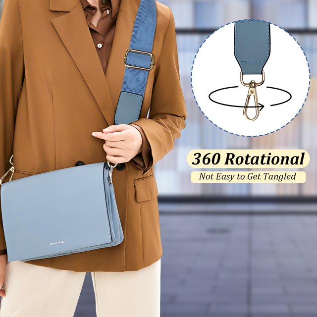 Baohd Sangle de Sac à Main Extensible et Résistante à l'Usure pour Sac à Bandoulière Sans Fil en Vrac Bleu Clair