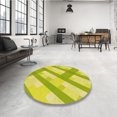 thumbnail image 4 of Ahgly Tapis Rectangulaire Lavable en Machine Intérieur Transitionnel Vert Pistache, 5 Pieds x 7 Pieds, 4 of 7