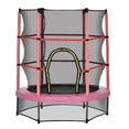 thumbnail image 1 of Outsunny Trampoline pour Enfants avec Enceinte pour 3 à 6 Ans, Rose, 1 of 10