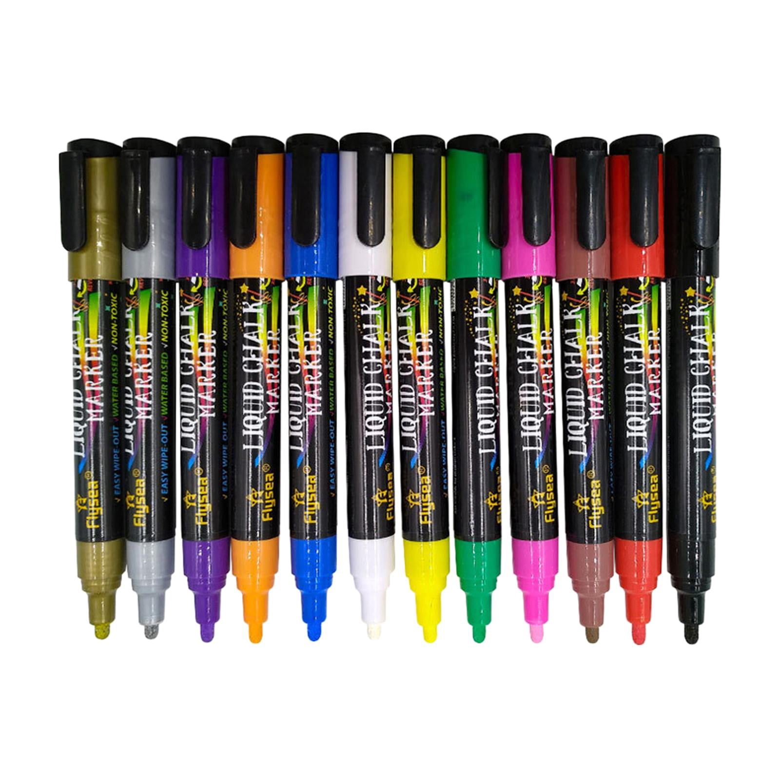 12x Chalk Pens, Blackboard Marker Pen for Adult Drawing Writing, 12
