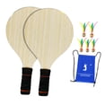 thumbnail image 2 of jinwen 2 Pieces Kids Badminton Paddle Set Pickleball Physical Exercise Toys Badminton Racket Shuttlecock Paddle Set for Beach Family 5 Large Balls, 2 of 9