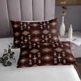 thumbnail image 3 of Aztec Quilt Set Queen Geometric Bedspread Set For Teens Young Southwest Coverlet Set American Tribal Room Decor Ancient Bohemian Brown Bed Set, 3 of 5