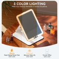 thumbnail image 3 of Miroir de Maquillage de Voyage Rechargeable, Miroir de Maquillage de Voyage Portable Éclairé avec Modes de Couleur, à Intensité Réglable, Miroir Compact de Table à DEL pour Coiffeuse avec Écran Tactile, 3 of 9