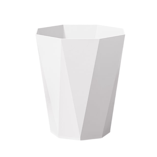 Polygon Small Wastebasket Garbage Container Paper Organizer For Home Bathroom Laundry Kitchen Kids Room Dorm Desk