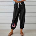 thumbnail image 2 of VEKDONE Womens Linen Long Pants Black XL, 2 of 6
