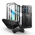 thumbnail image 1 of Dexnor for Samsung Galaxy A16 5G Case, [2 Front Frame] [Bulit-in Slide Camera Cover & Kickstand] Heavy Duty Protection Shockproof Samsung A16 5G Case with Screen Protector, 6.7 inch Black, 1 of 7