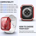 thumbnail image 2 of XiHAMA Waterproof Case Compatible with Apple Watch SE (2nd Gen) Series 6 5 4 Screen Protector, Tempered Glass Hard PC Bumper Face Cover, 2 of 7