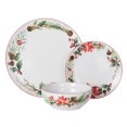 thumbnail image 1 of HOLIDAY TIME 12PCS PORCELAIN DINNERWARE SET <br>XMAS DESIGN PATTERN - HOLLY LEAVES, 1 of 4