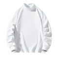 thumbnail image 1 of Timegard Fall Tops for Men High Neck Thermal Underwear Solid Color Comfy Pullover Casual Long Sleeve Tops, 1 of 7