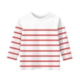 thumbnail image 4 of MeetoTime T-shirt pour Enfants, Mode, Couleur Unie, Imprimé, Manches 3/4, Col Rond, Hauts, Tout-Petits, Enfants, pour Garçons et Filles, 4 of 4