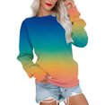 thumbnail image 1 of 2023 Chandail à Capuchon Surdimensionné pour Femmes Col Rond Mode Décontractée Manches Longues Imprimé Chandail Hauts Blouse Costumes d'Halloween/Noël Rabais de 50 % Liquidation, 1 of 3