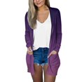 thumbnail image 1 of Womens Casual Lightweight Long Sleeve Cardigan Soft Drape Open Front Fall Dusters, 1 of 4