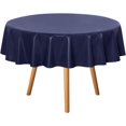 thumbnail image 1 of Nappe Ronde en Plastique Transparent Vinyle PVC Protège-Nappe Anti-Déversement d'Huile Essuyable Propre Housse de Table pour Tables à Manger Fêtes Camping Cristal Clair, 1 of 7