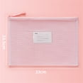 thumbnail image 3 of Exclusive Savings, Carestrong Mesh Zipper Bags,A4 Document Pouches for File organization|Plastic,Pink,PENDANEM, 3 of 3