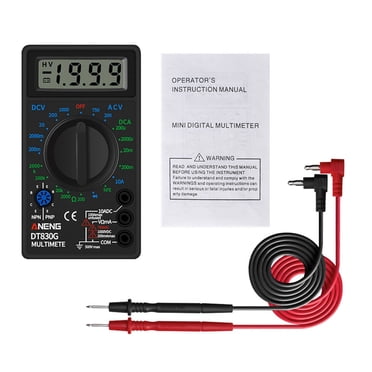 DT830G Testeur Numérique LCD Voltmètre Ammètre Ohmmètre Multimètre Volt AC DC Compteur Noir