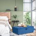 thumbnail image 3 of Giantex Folding Ottoman Sleeper Chair, Convertible Guest Sofa Lounge, Blue, 3 of 10