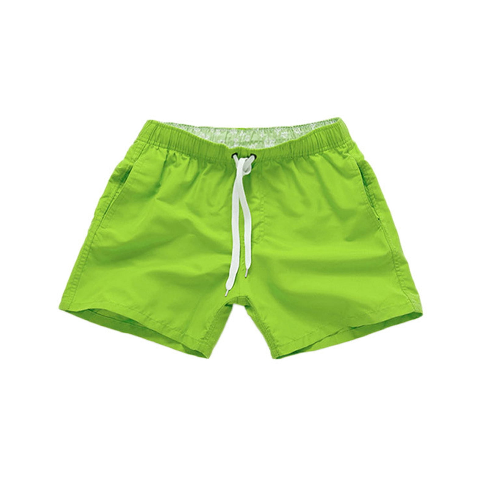 Birdeem Mens Quick Dry Beach Pants Plain Three Quarter Pants Loose Swim Shorts Workout