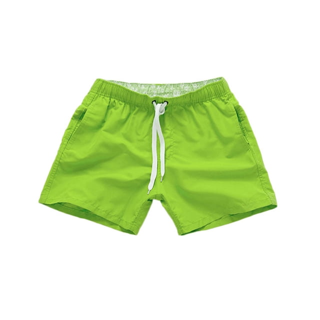 Birdeem Mens Quick Dry Beach Pants Plain Three Quarter Pants Loose Swim Shorts Workout