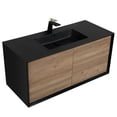 thumbnail image 1 of SERA Fleur Bathroom Vanity Black and Rough Oak, 1 of 7