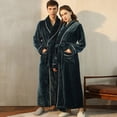 thumbnail image 4 of Winter couple flannel pajamas plus size comfortable bathrobe for warmth in winter, 4 of 5