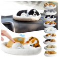 thumbnail image 4 of Realistic Sleeping Plush Breathing Dog Furry Dog With Mat Creative Animals Decor Stuffed Animal Doll, 4 of 5