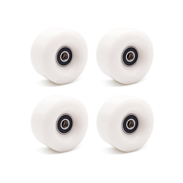 4 Pcs Roues de Patin de Remplacement Accessoires Modifiés Roues Épaisses pour Patins à Roues Alignées avec Roulements Accessoire de Sport de Patinage Blanc