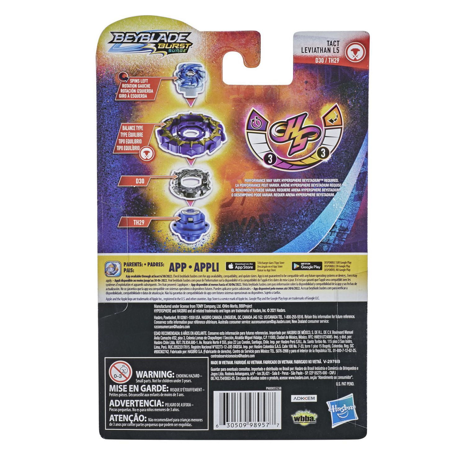 Beyblade Burst Rise Hypersphere Tact Leviathan L5 Starter Pack