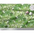 thumbnail image 3 of Soimoi Green polyester Crepe Fabric Tropical Leaves Decor Fabric Printed Yard 42 Inch Wide, 3 of 5