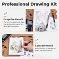 thumbnail image 4 of Art Drawing Supplies Kit, Art Mechanical Pencil Set with 6 Metal Drafting Pencil 0.5 & 0.7 & 0.9 & 2mm, 100 Sheets 9 x 12'' Sketch Book, 20 Tube Lead Refills for Sketching, 4 of 7