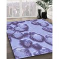 thumbnail image 3 of Ahgly Company Tapis d'Intérieur Lavable en Machine Carré Transitionnel Bleu Ardoise, 7 Pieds Carré, 3 of 7