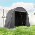 thumbnail image 3 of Outsunny 8' x 4' Portable Shed, Waterproof Outdoor Storage Shed Bike Tent, 3 of 10