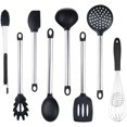 thumbnail image 2 of Silicone Kitchen Utensils Set, Black Kitchen Utensils 9 Piece, Non-Stick Heat Resistant Serving Utensils, 2 of 4