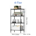 thumbnail image 2 of 4-Shelf Wire Shelving Unit Storage Organizer Shelf Height Adjustable 24''L x 16''W x 47''H Heavy Duty Utility Metal Rack Shelves for Garage Office Kitchen Black, 2 of 7