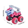 thumbnail image 3 of Dinosaur Construction Car Toy, Press And Go Motion Vehicle, Simulation Excavator Truck Model, Inertia Powered Push Drive Toy, Durable Plastic Engineering Vehicle With Grip Wheels, 3 of 6