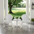 thumbnail image 4 of Crosley Furniture Tulipe Ensemble de Conversation pour Patio en Métal Rond de 22 Pouces, 3 Pcs, Blanc, 4 of 7