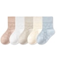 thumbnail image 2 of 5 Pairs Toddler Ruffle Socks for Girls Baby Grip Socks Non Slip Cute Grippy Frilly Blue 3-5 Years, 2 of 8