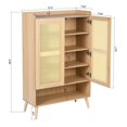thumbnail image 3 of Homycasa Armoire de Rangement Buffet en Rotin Buffet de Cuisine Armoire de Rangement pour entrée, Couloir, 3 of 9