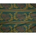 thumbnail image 4 of oneOone Polyester Lycra Fabric Stripe|Leaves & Hen Block Print Fabric BTY 56 Inch Wide, 4 of 4