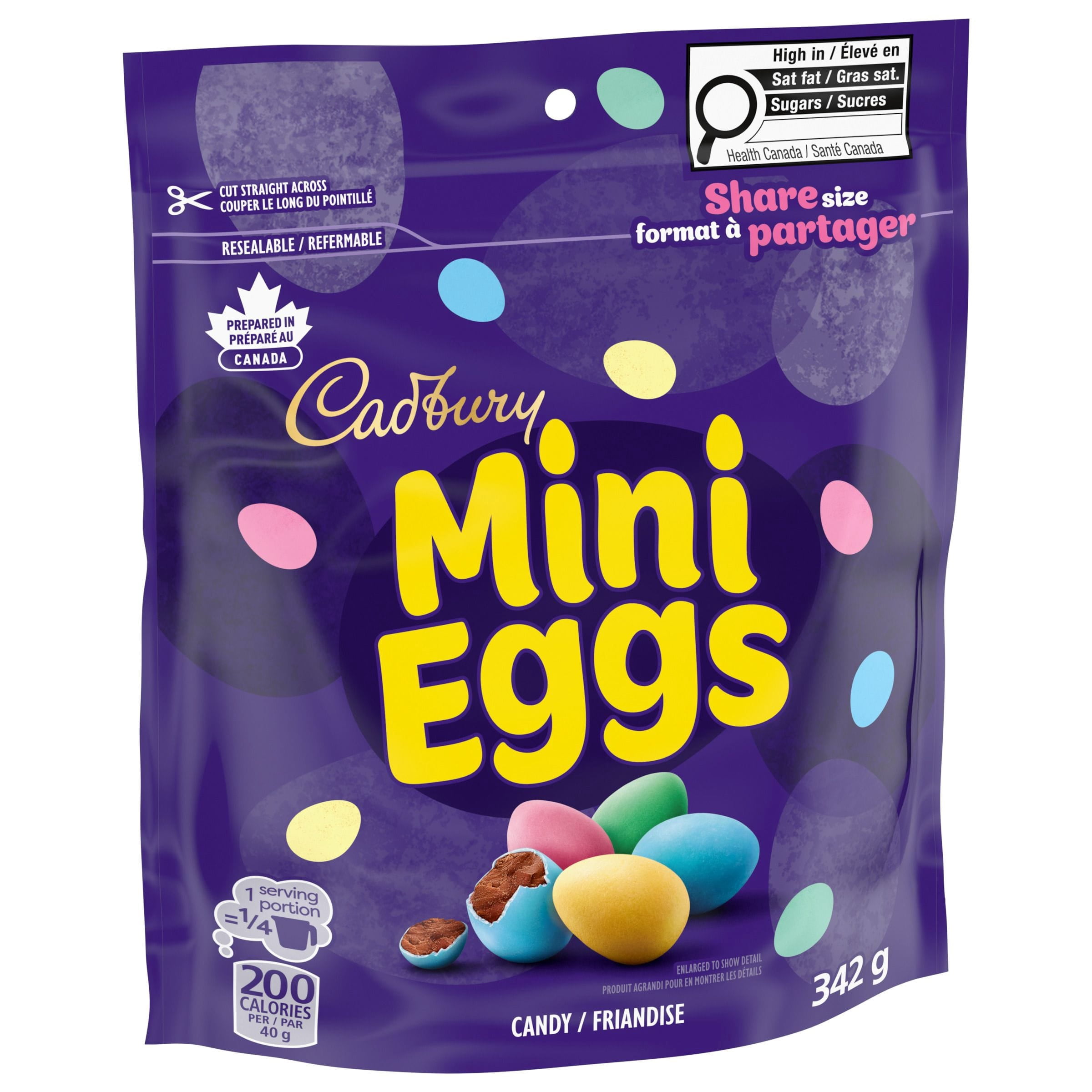 CADBURY Mini Eggs, CADBURY Mini Eggs Chocolatey Candy, CADBURY Mini Eggs Chocolate Bag, 342 g