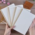 thumbnail image 3 of A5 Kraft Cover Thick Coil Notebooks Notepad Journals grid pattern Students Diary Book Office Stationery, 3 of 7