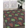 thumbnail image 3 of Ahgly Tapis Rectangulaire Lavable en Machine Intérieur Transitionnel Vert Noisette, 5 Pieds x 7 Pieds, 3 of 7