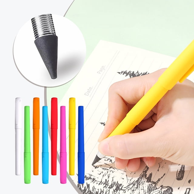 Agiferg 8PC Inkless Pencil, Eternal Pencil, Unlimited Technical Writing, Eternal Pencil, Inkless Pen, Replaceable Graphite Pen