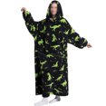 thumbnail image 1 of LUXUR Chemises de Nuit à Capuche pour Femmes, Robe de Nuit, Robe de Sommeil, Imprimé Dinosaure Bicolore, 1 of 2