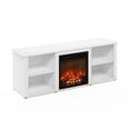 thumbnail image 4 of Furinno Montale 60 Inch TV Stand with Fireplace, Solid White, 4 of 7