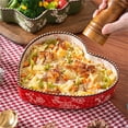 thumbnail image 3 of Ceramic Sakura Pie Pan Heart Shape Christmas Tree Shape Baking Dish for Lasagna, Apple Pie, 3 of 7