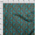 thumbnail image 2 of oneOone Silk Tabby Fabric Leaves & Floral Block Printed Craft Fabric BTY 42 Inch Wide, 2 of 4