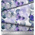 thumbnail image 2 of Soimoi Polyester Crepe Fabric Dot & Butterfly Print Fabric by Yard 52 Inch Wide, 2 of 3
