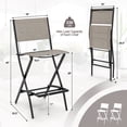 thumbnail image 3 of Gymax Folding Bar Stools - Set of 2, Coffee, 3 of 7