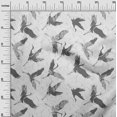 thumbnail image 3 of oneOone Velvet Light Gray Fabric Asian Japanese Bird Fabric For Sewing Printed Craft Fabric By The Yard 58 Inch Wide, 3 of 4